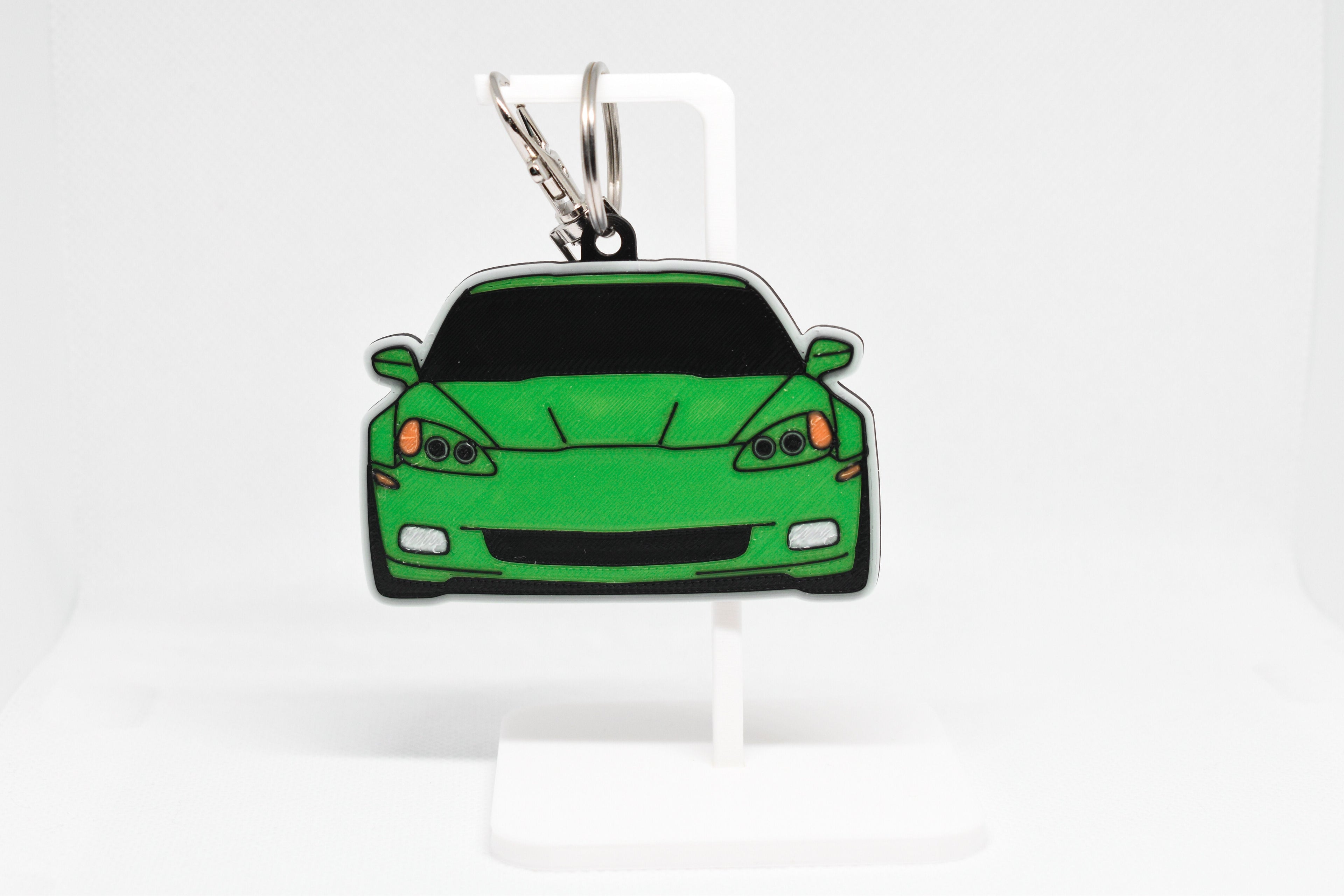 Corvette C6 Mini Car Keychain - Pocket Motors Series - 3D Printed