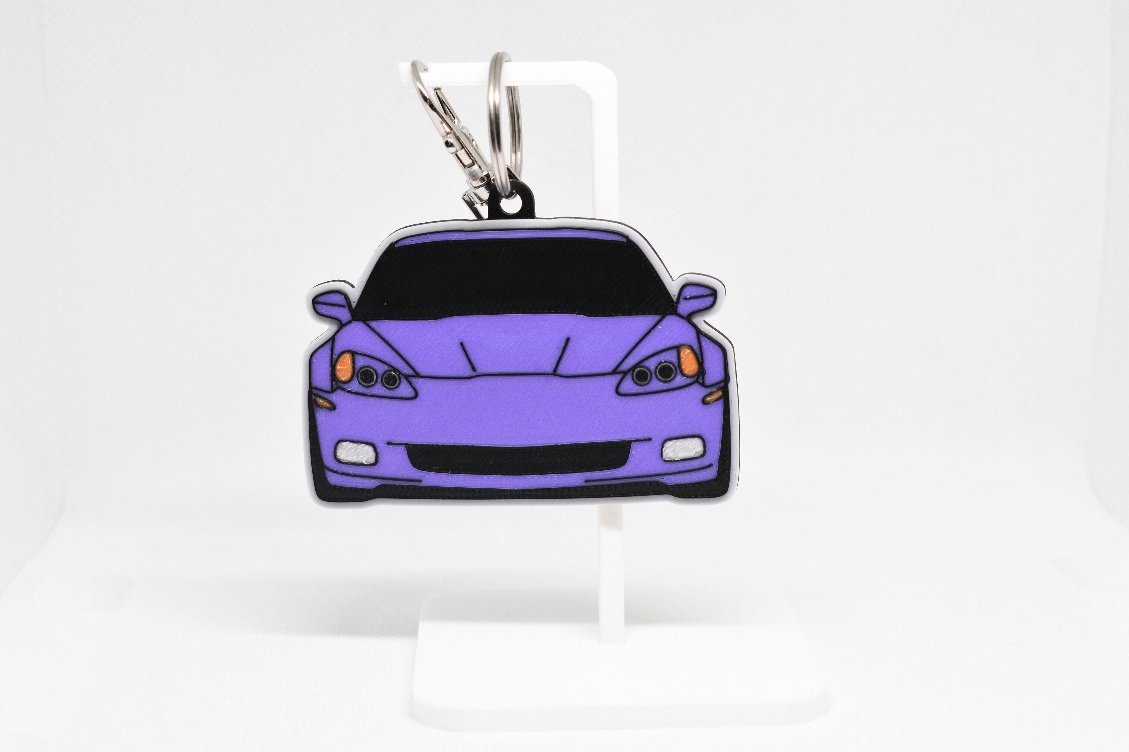 Corvette C6 Mini Car Keychain - Pocket Motors Series - 3D Printed