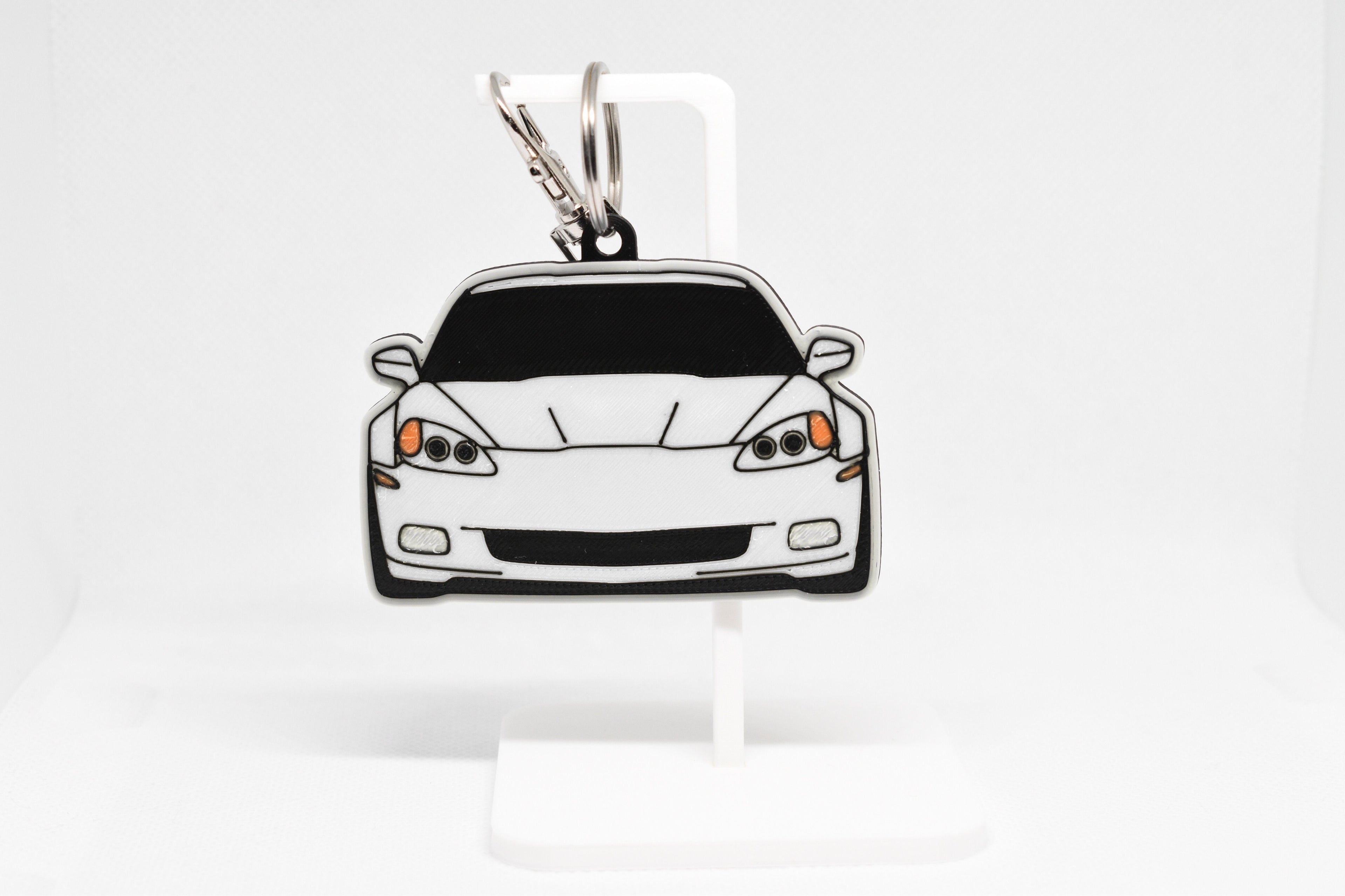 Corvette C6 Mini Car Keychain - Pocket Motors Series - 3D Printed
