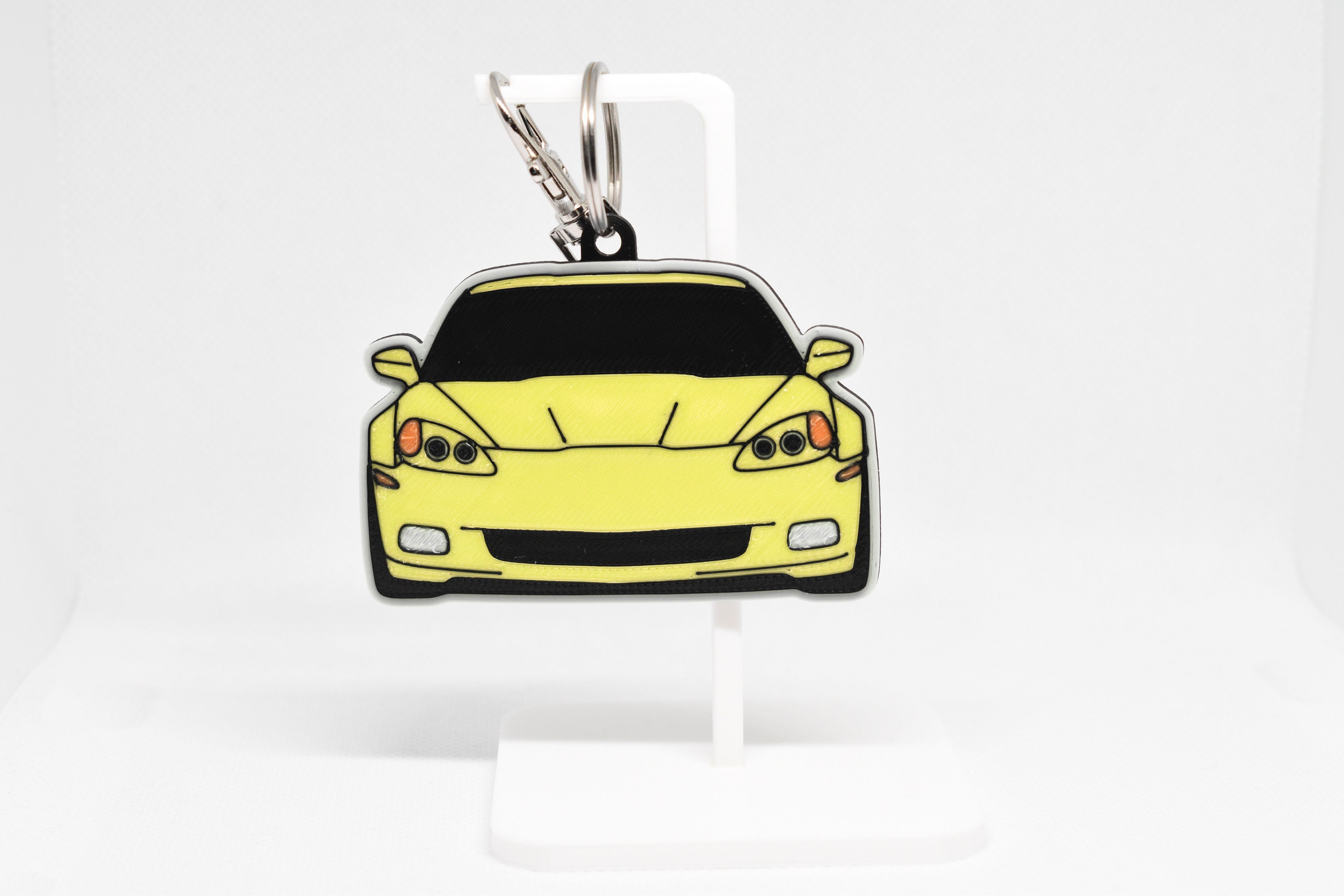 Corvette C6 Mini Car Keychain - Pocket Motors Series - 3D Printed
