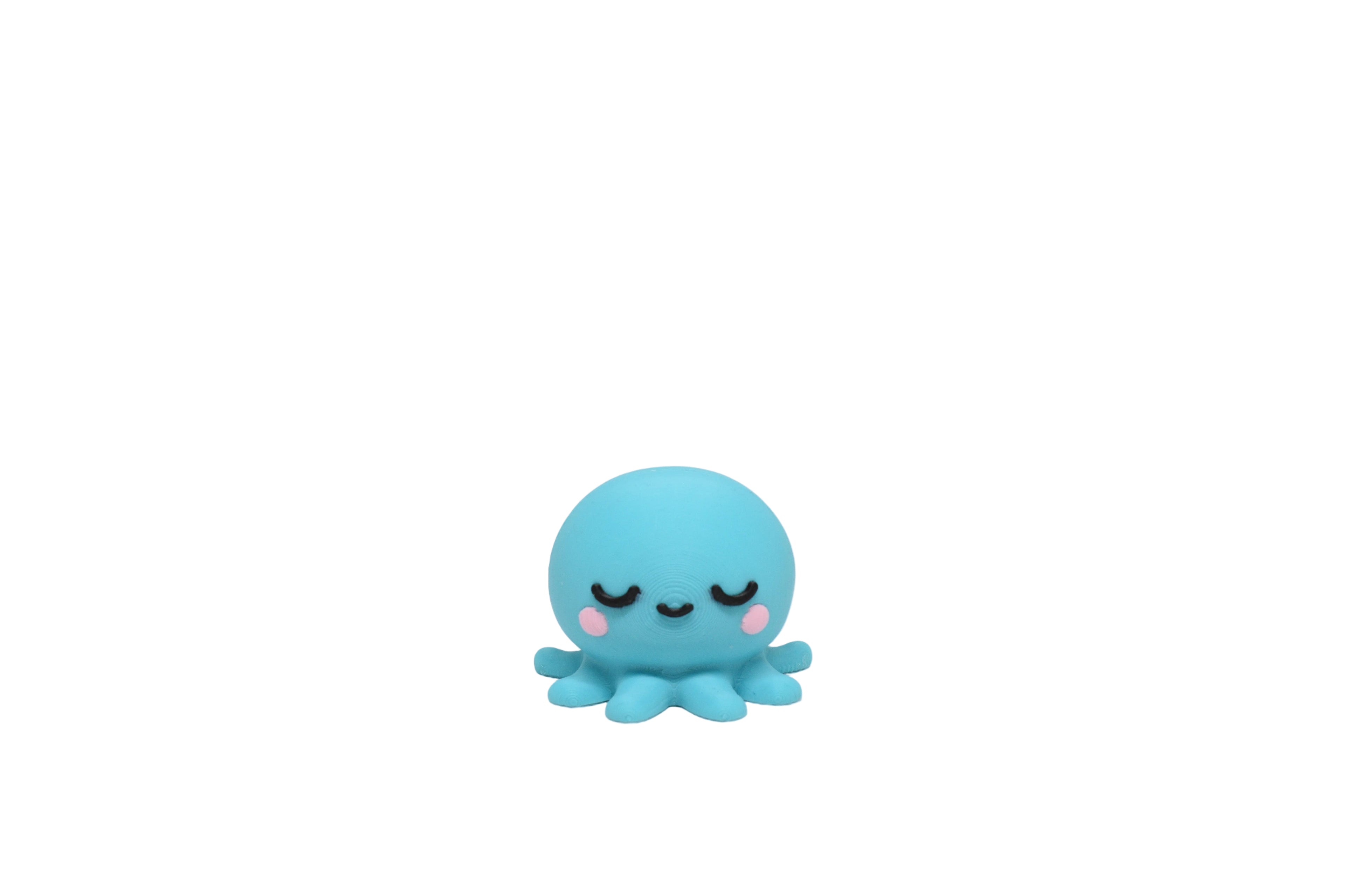 Kawaii Sleeping Octopus: Cozy Dreams - 3D Printed Desk Toy