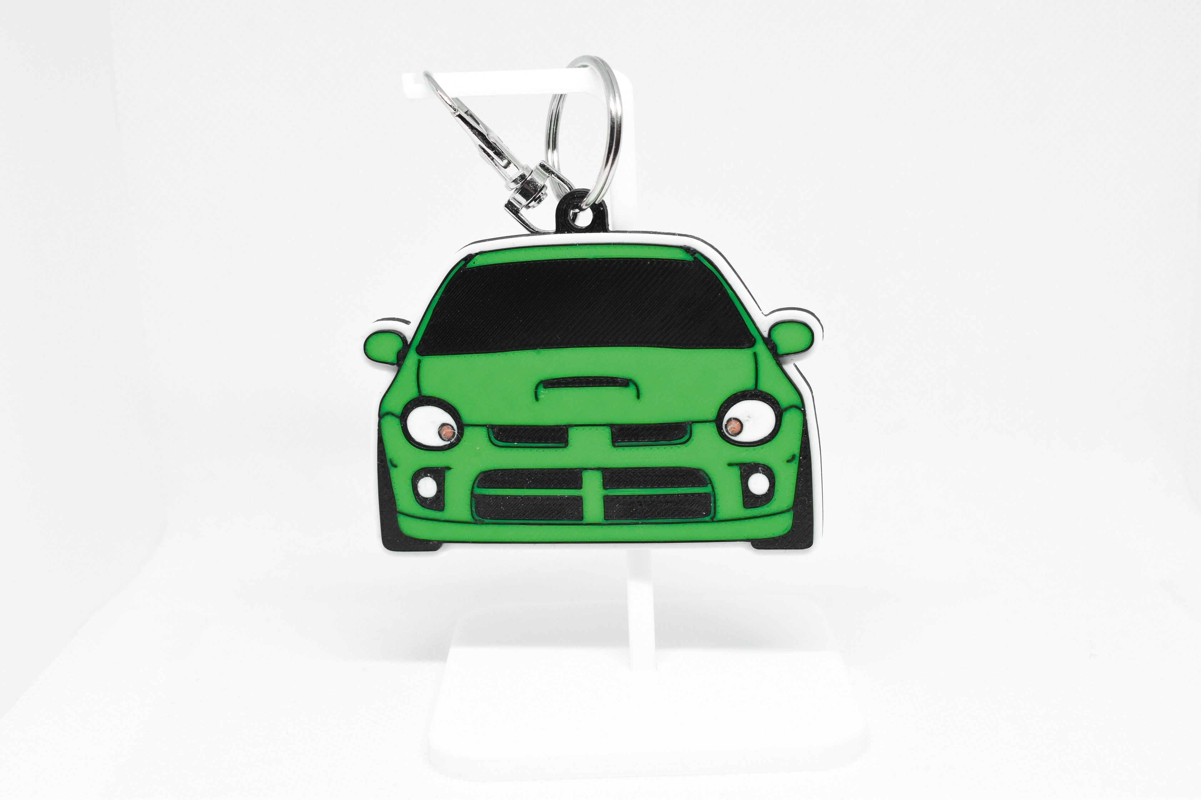 Pocket Motors Series – Neon SRT‑4 | Feisty & Turbocharged Mini Ride Keychain