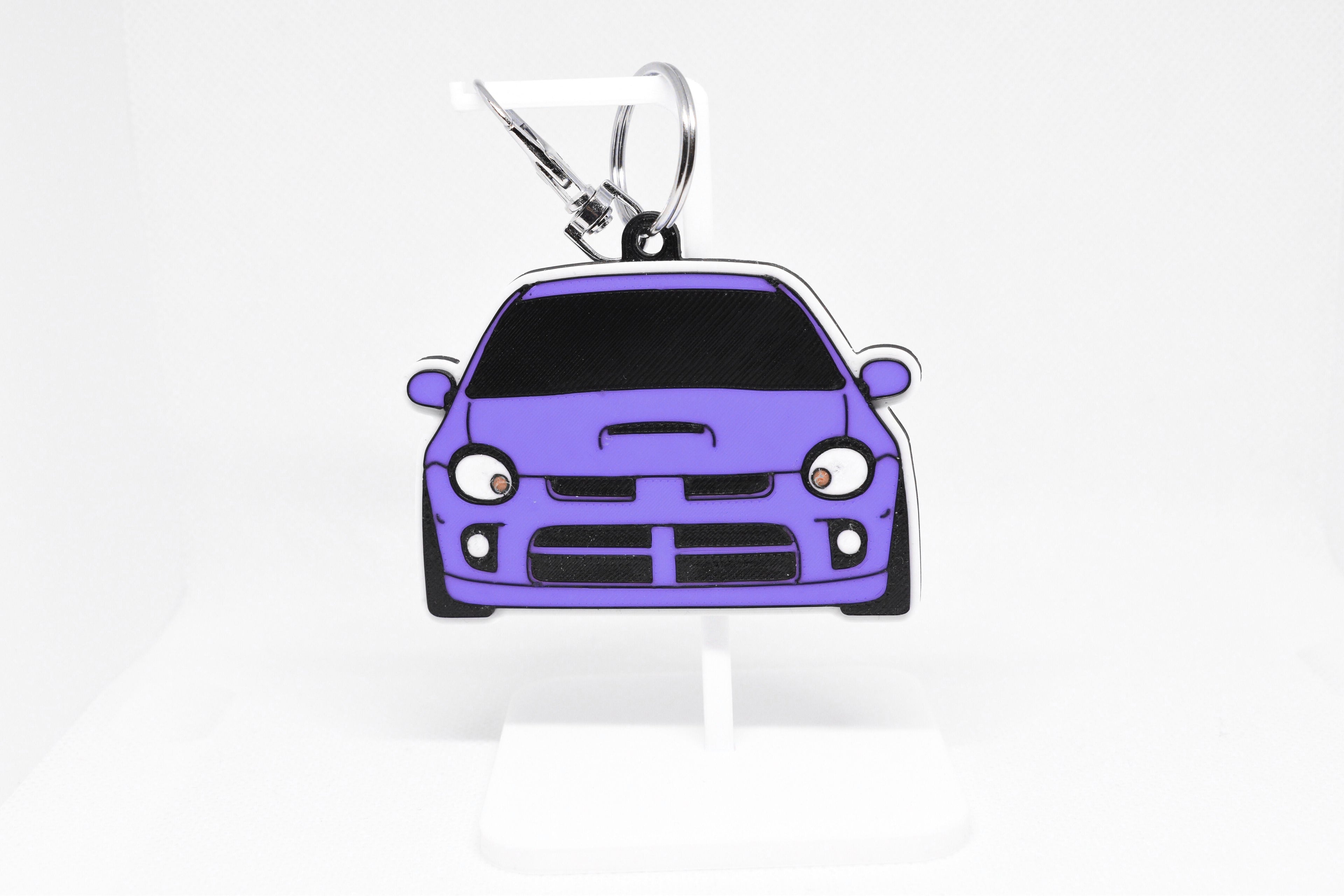 Pocket Motors Series – Neon SRT‑4 | Feisty & Turbocharged Mini Ride Keychain