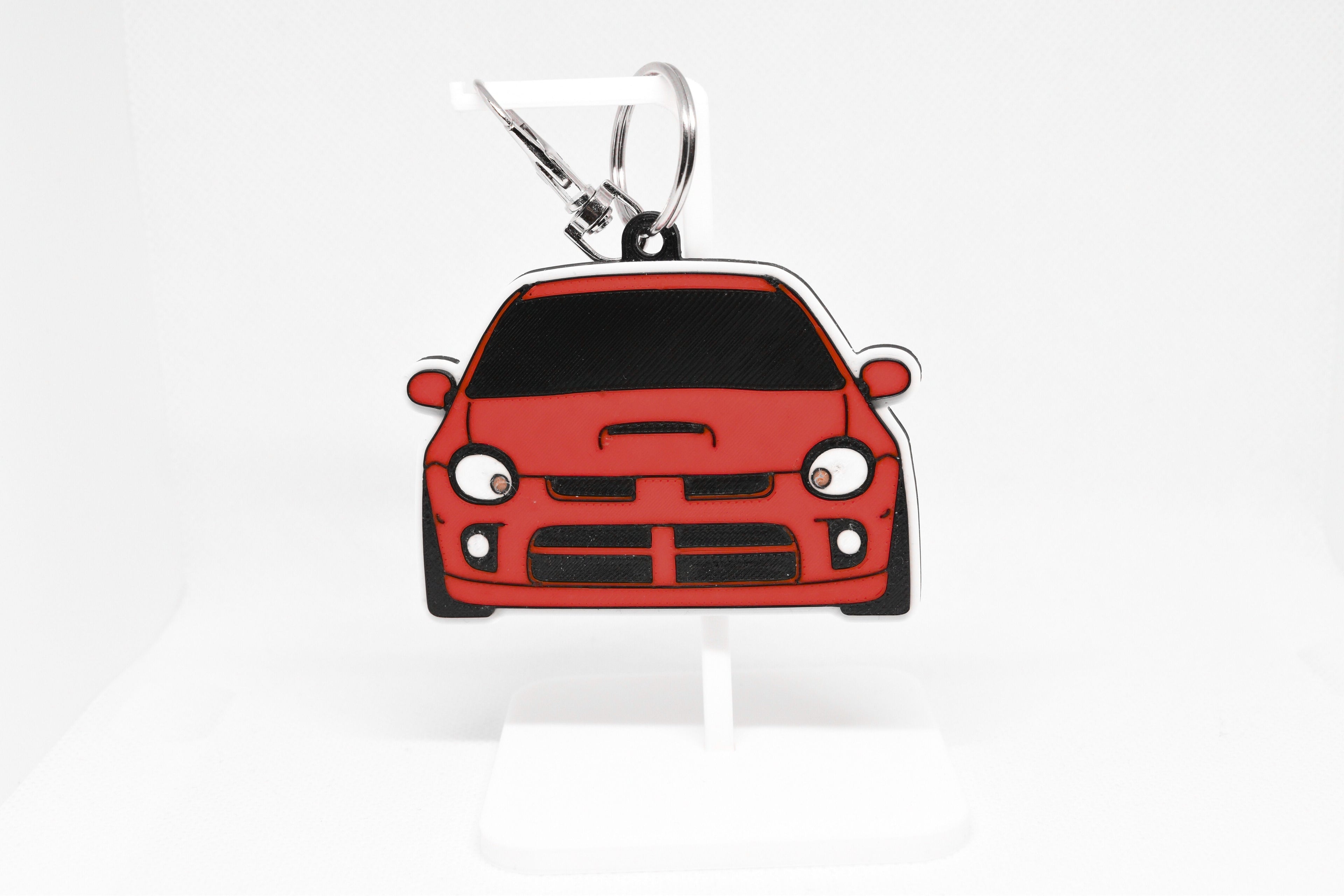 Pocket Motors Series – Neon SRT‑4 | Feisty & Turbocharged Mini Ride Keychain