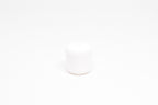 Back view of solid white 3D printed kawaii marshmallow desk accessory figure on white background by LayerPlay