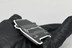 Side angle view showing 3D layered detail of space gray and black Kia Sportage keychain by LayerPlay Pocket Motors