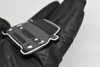 Side angle view showing 3D layered detail of space gray and black Lexus IS300 SXE10 keychain by LayerPlay Pocket Motors