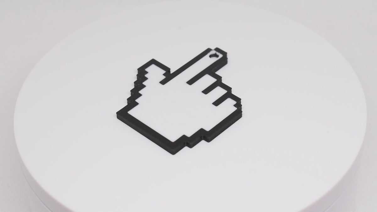 Pixel Hand Cursor Keychain - Retro Computer Pointer Key Ring | Pixelated Retro Series