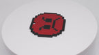 Pixelated Retro Series: Angry Emoji - 3D Printed Keychain