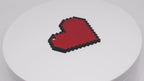 Pixelated Retro Series: Heart Emoji - 3D Printed Keychain