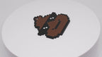 Pixelated Retro Series: Cool Poop Emoji - 3D Printed Keychain