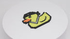 Pixel Duck Keychain - 8-Bit Durag Rubber Duck Key Ring | Pixelated Retro Series